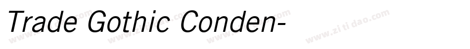 Trade Gothic Conden字体转换